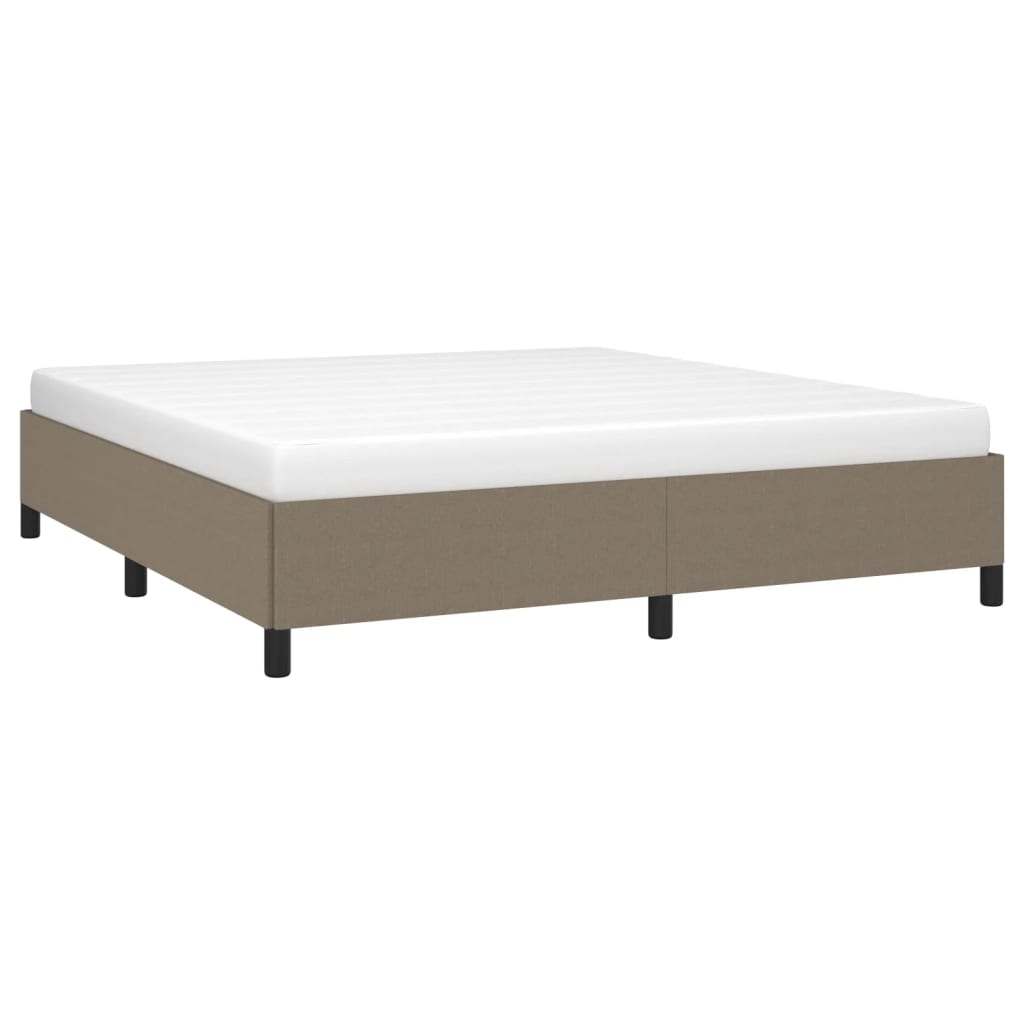 vidaXL Cadre de lit sans matelas taupe 180x200 cm tissu