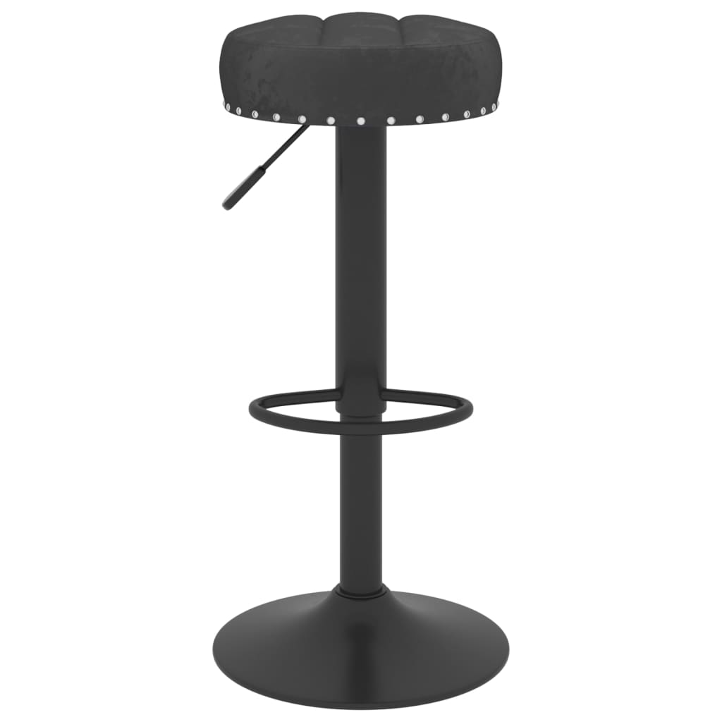 vidaXL Tabourets de bar 2 pcs Noir Velours