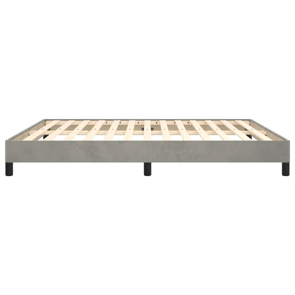 vidaXL Cadre de lit sans matelas gris clair 180x200 cm velours