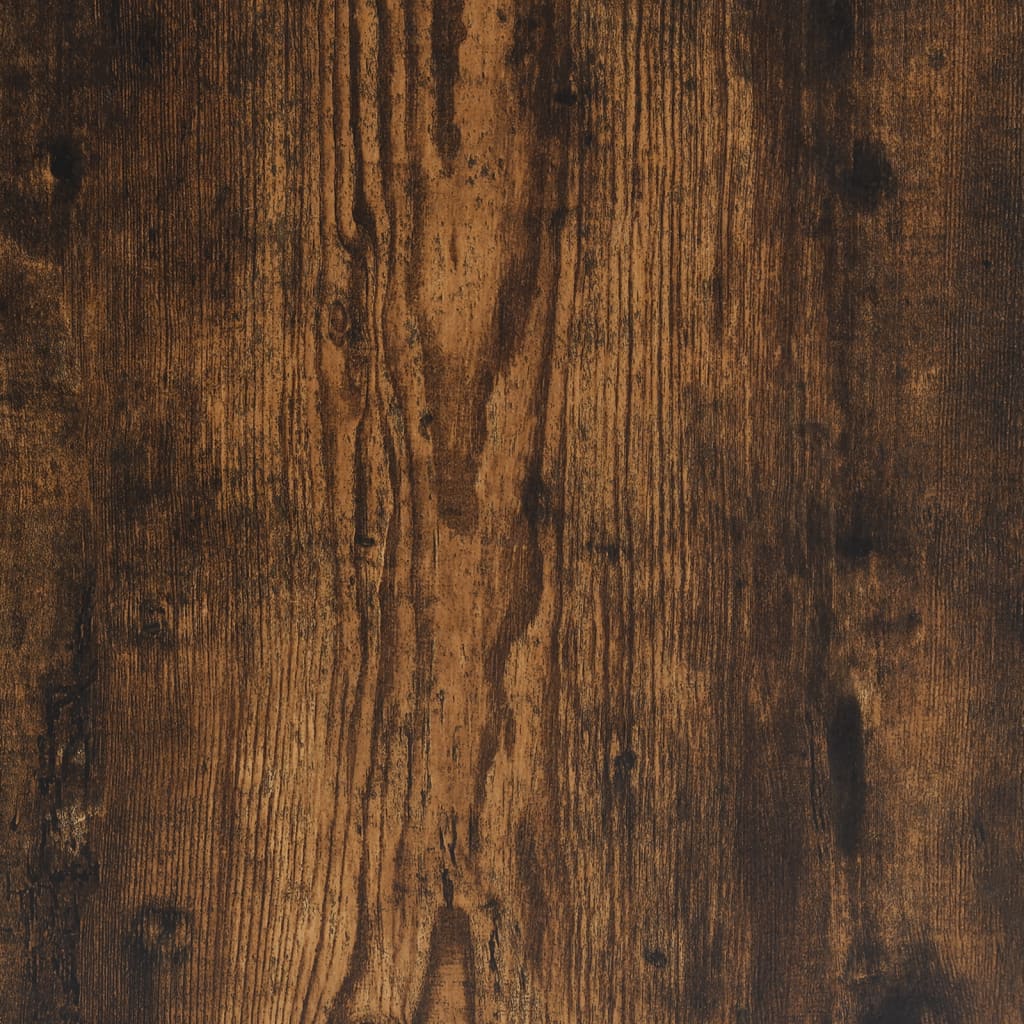 vidaXL Cadre de lit chêne fumé 120x190 cm bois d'ingénierie et métal