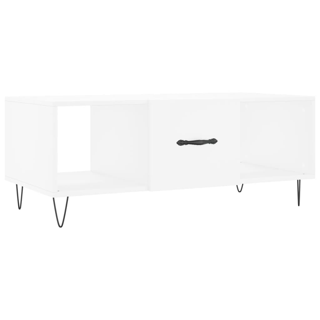 vidaXL Table basse blanc 102x50x40 cm bois d'ingénierie