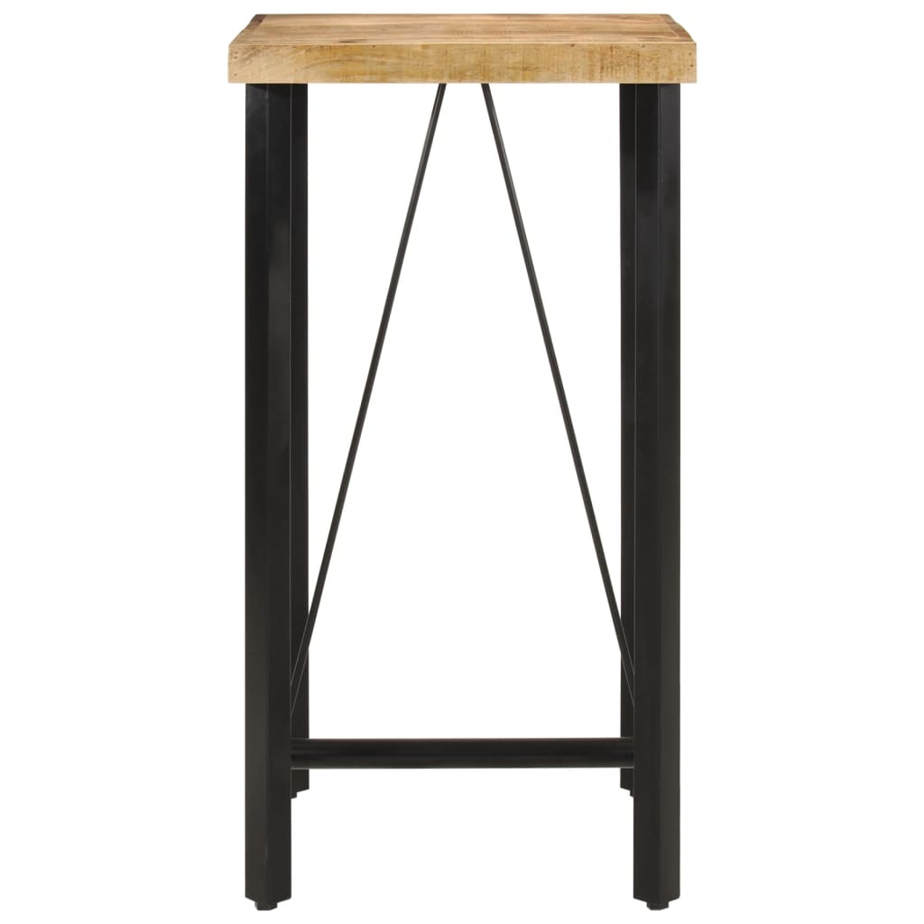 vidaXL Table de bar 55x55x107 cm bois massif de manguier et fer