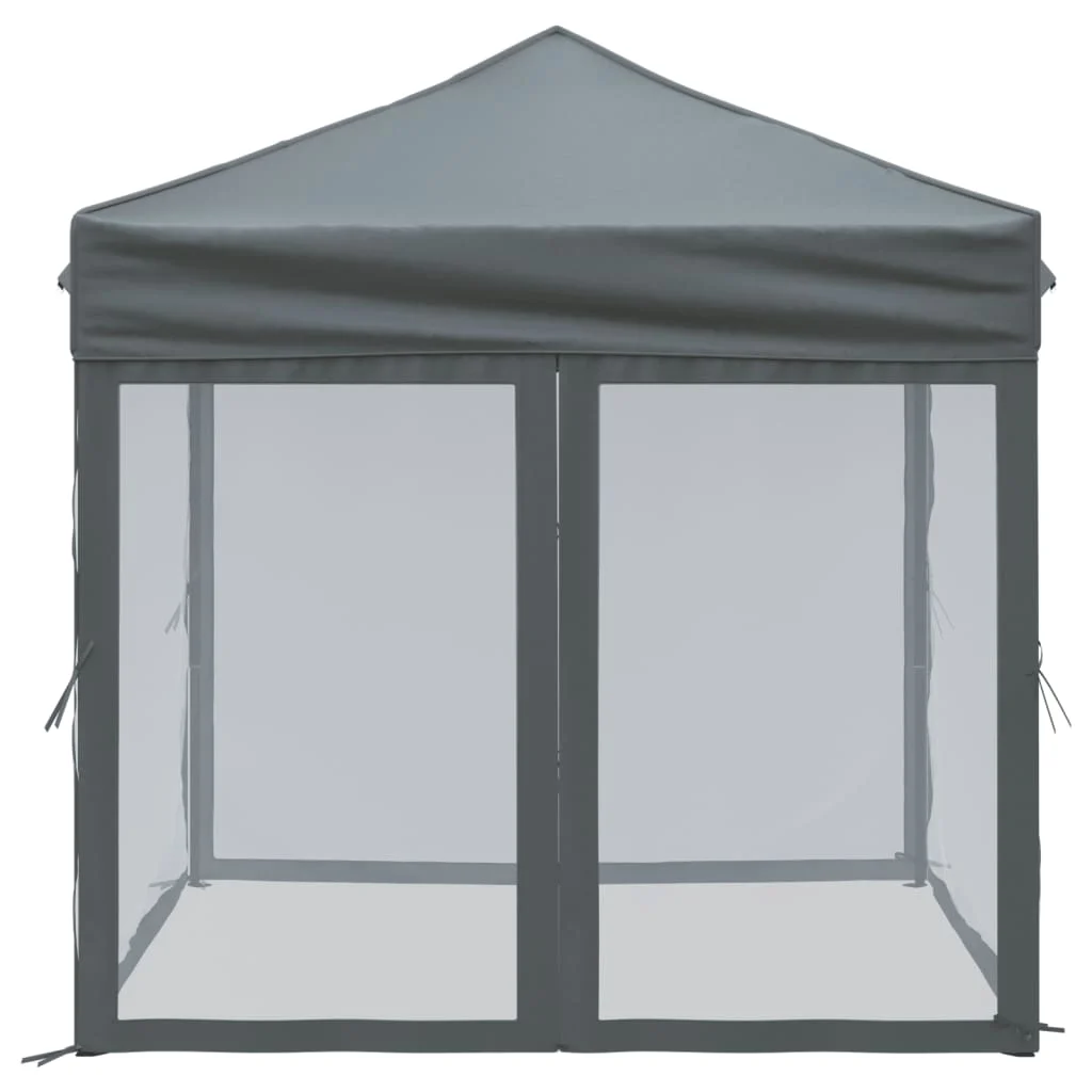 vidaXL Tente de réception pliable avec parois Anthracite 2x2 m