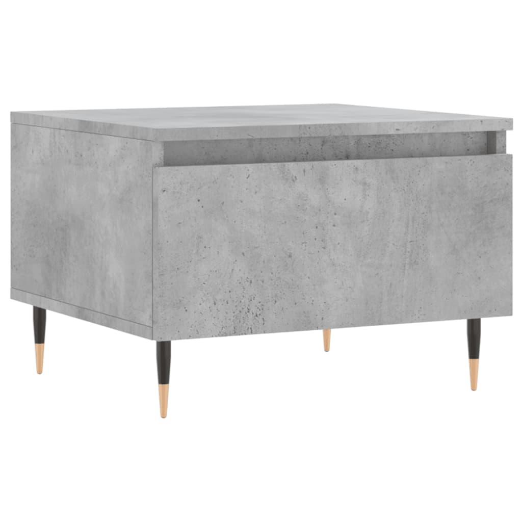 vidaXL Table basse gris béton 50x46x35 cm bois d'ingénierie