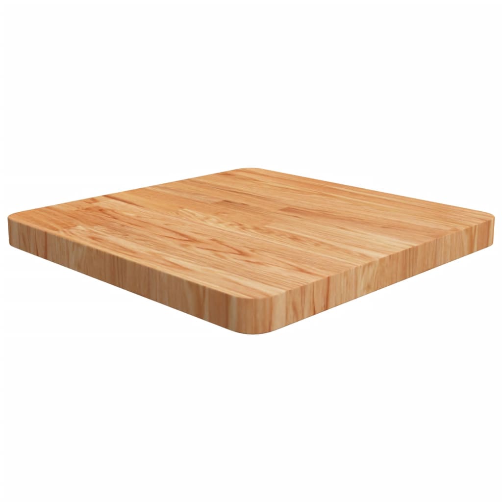 vidaXL Dessus de table carré Marron clair 50x50x4 cm Bois chêne traité