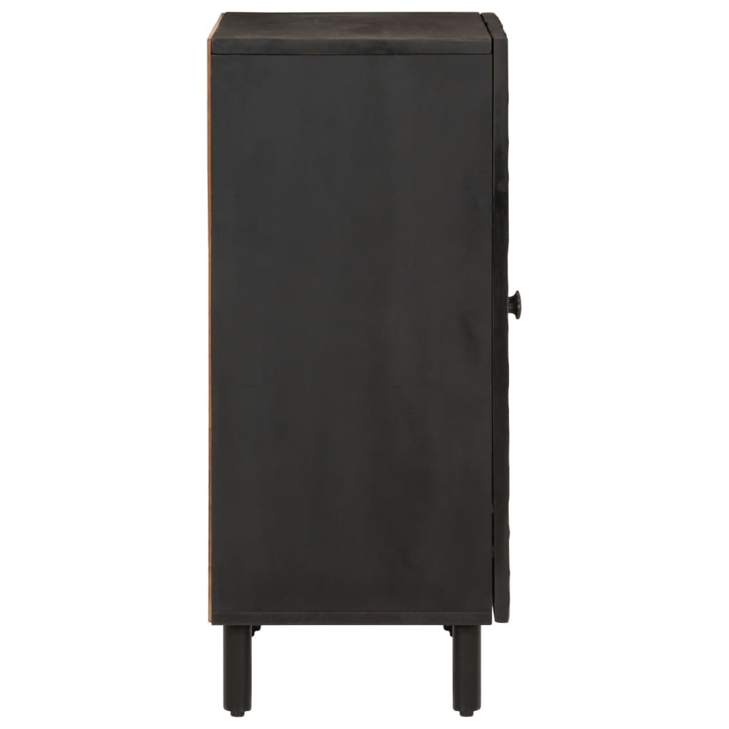 vidaXL Armoire latérale noir 60x33x75 cm bois massif de manguier