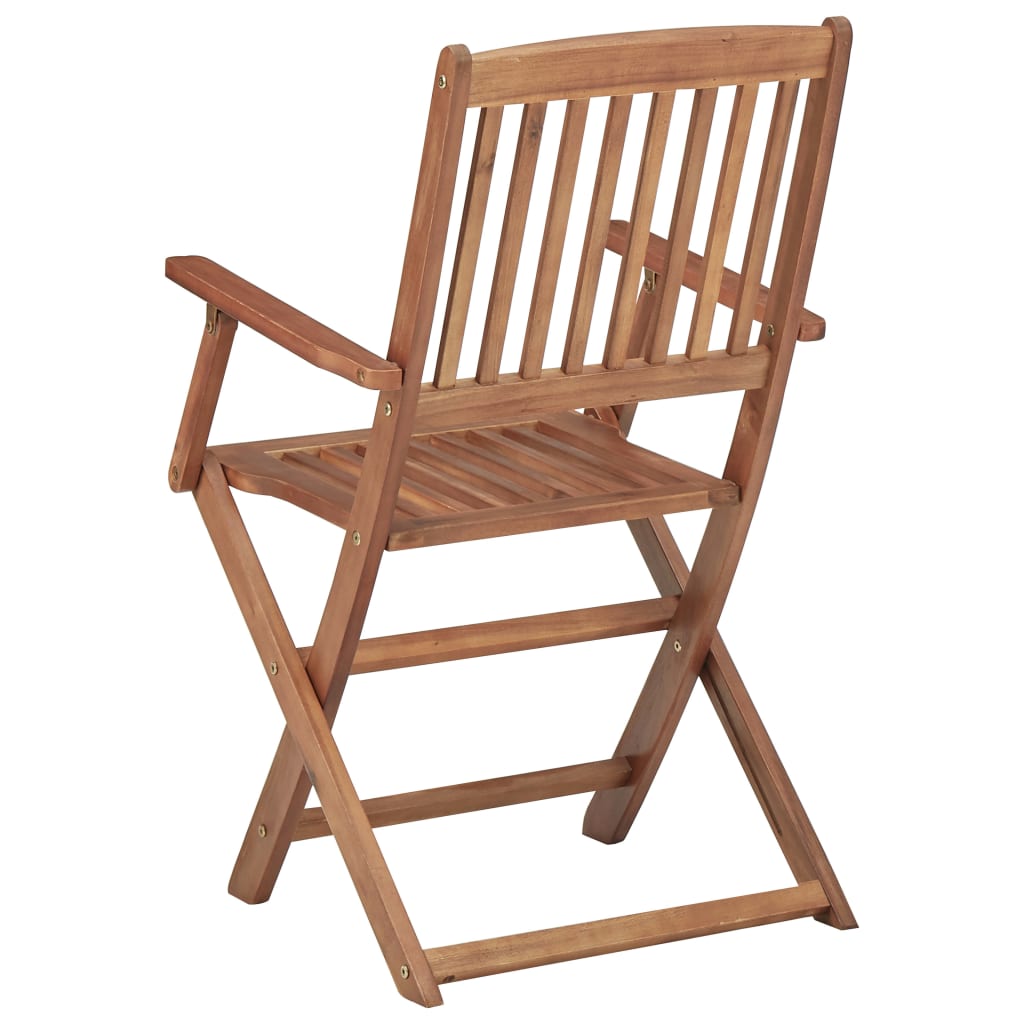 vidaXL Chaises pliables de jardin lot de 2 avec coussins Bois d'acacia