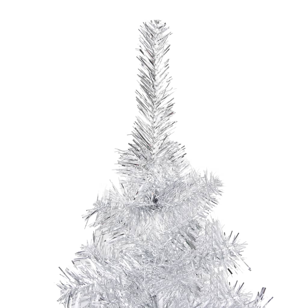 vidaXL Arbre de Noël artificiel pré-éclairé/boules argenté 150 cm PET