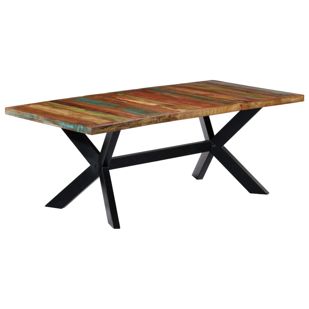 vidaXL Table à manger 200x100x75 cm Bois de récupération solide