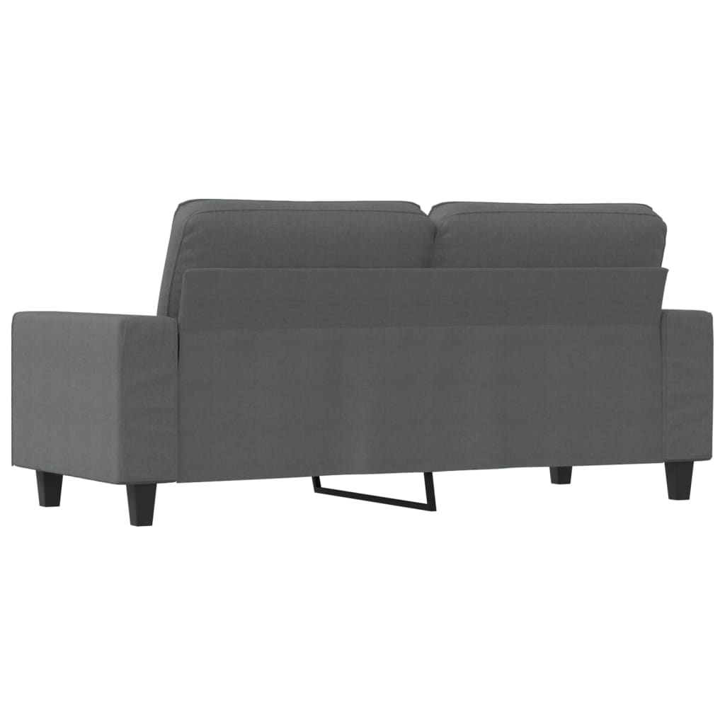 vidaXL Canapé à 2 places Gris foncé 140 cm Tissu