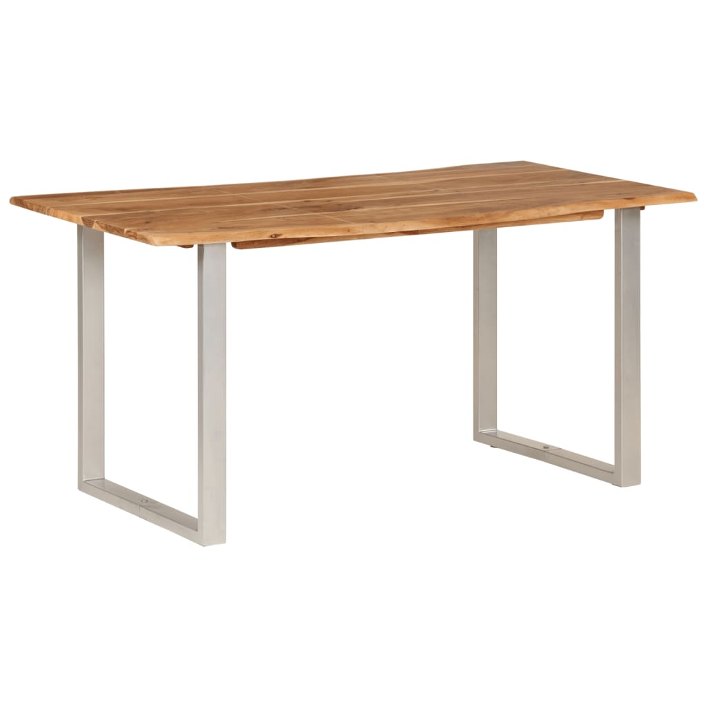 vidaXL Table de salle à manger 154x80x76 cm Bois d'acacia solide