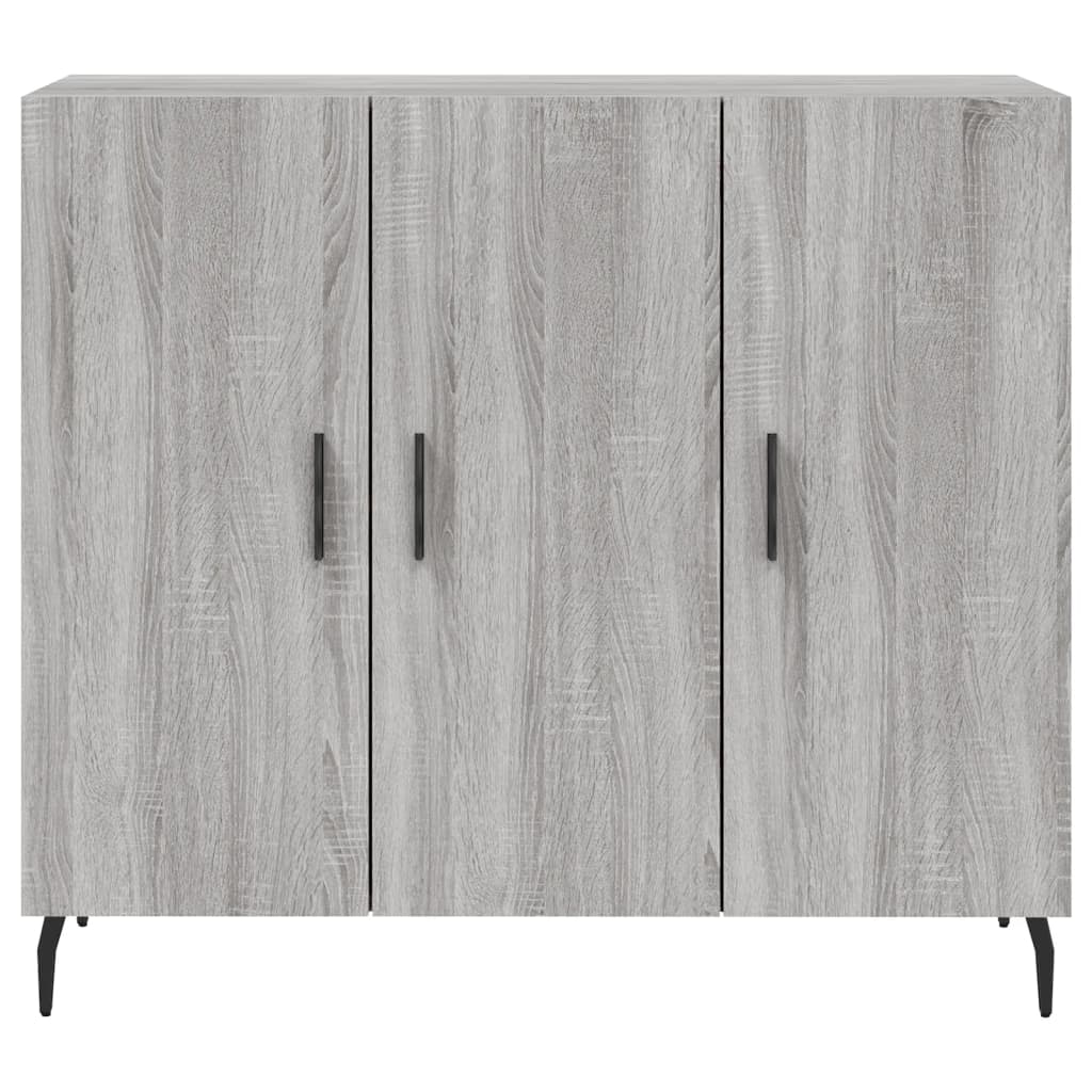 vidaXL Buffet sonoma gris 90x34x80 cm bois d'ingénierie