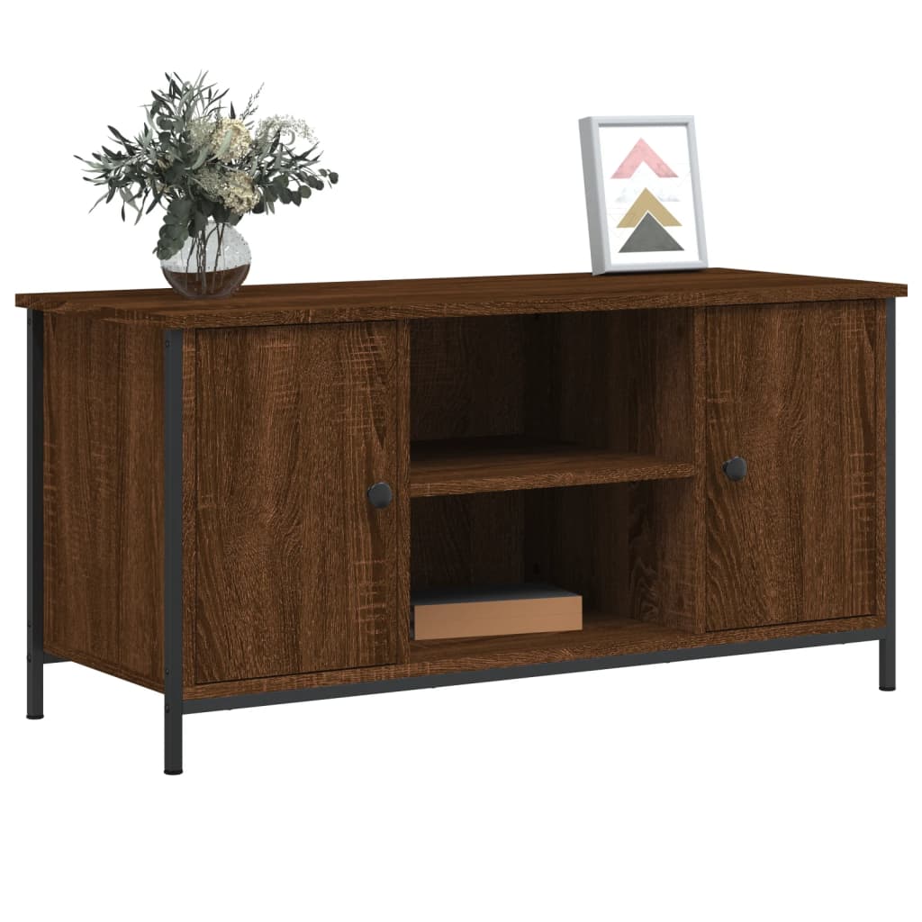 vidaXL Meuble TV Chêne marron 100x40x50 cm Bois d'ingénierie