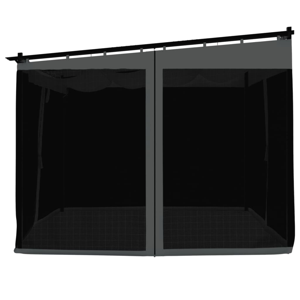 vidaXL Tonnelle avec parois en filet anthracite 3x3 m acier