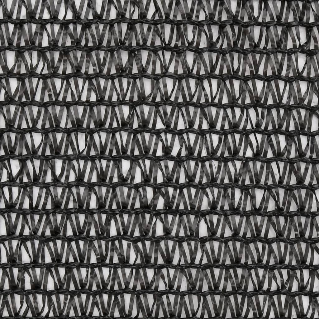 vidaXL Filet brise-vue PEHD 2 x 10 m Noir