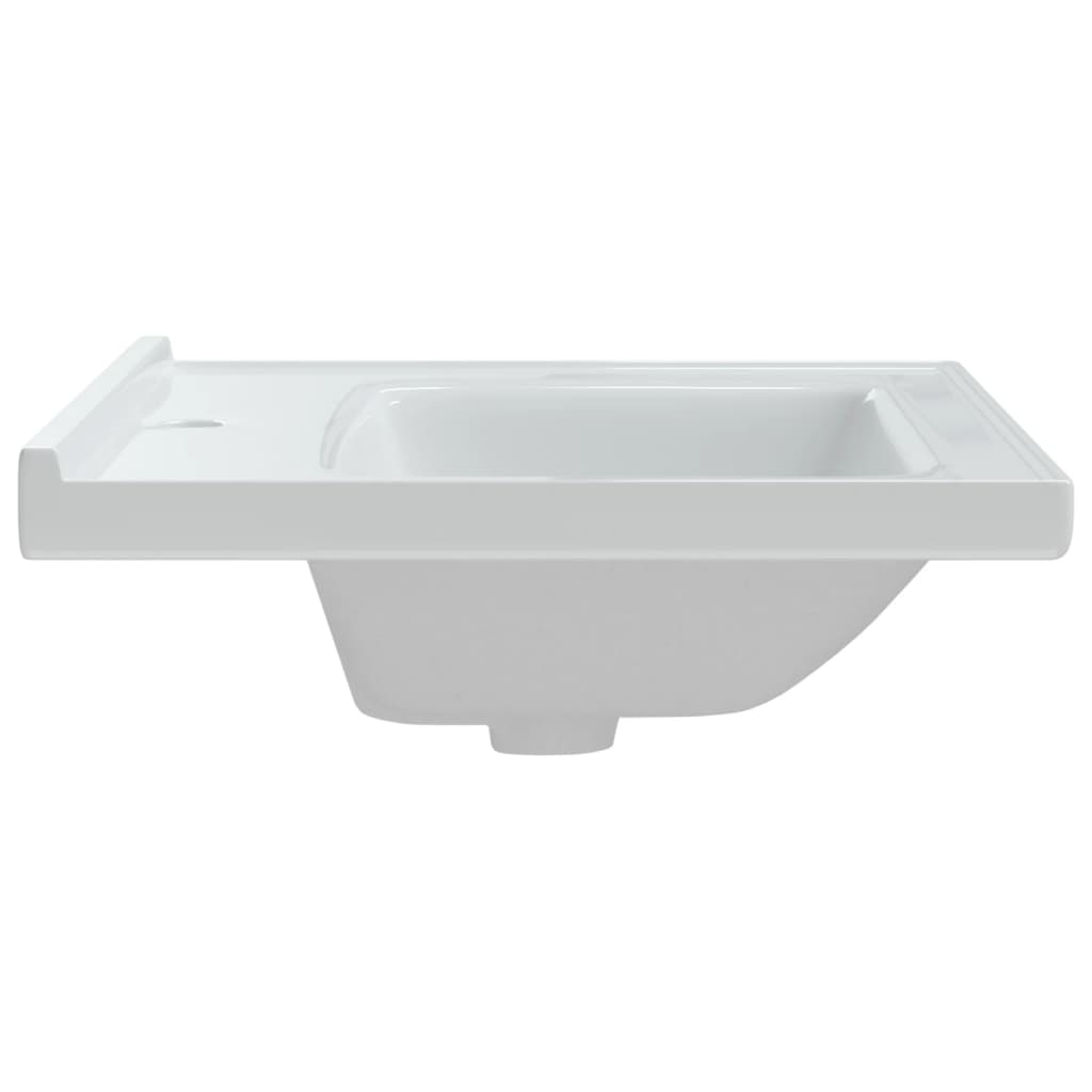 vidaXL Évier salle de bain blanc 61x48x19,5 cm rectangulaire céramique