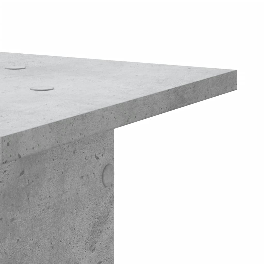 vidaXL Supports de haut-parleurs 2 pcs gris béton bois d'ingénierie