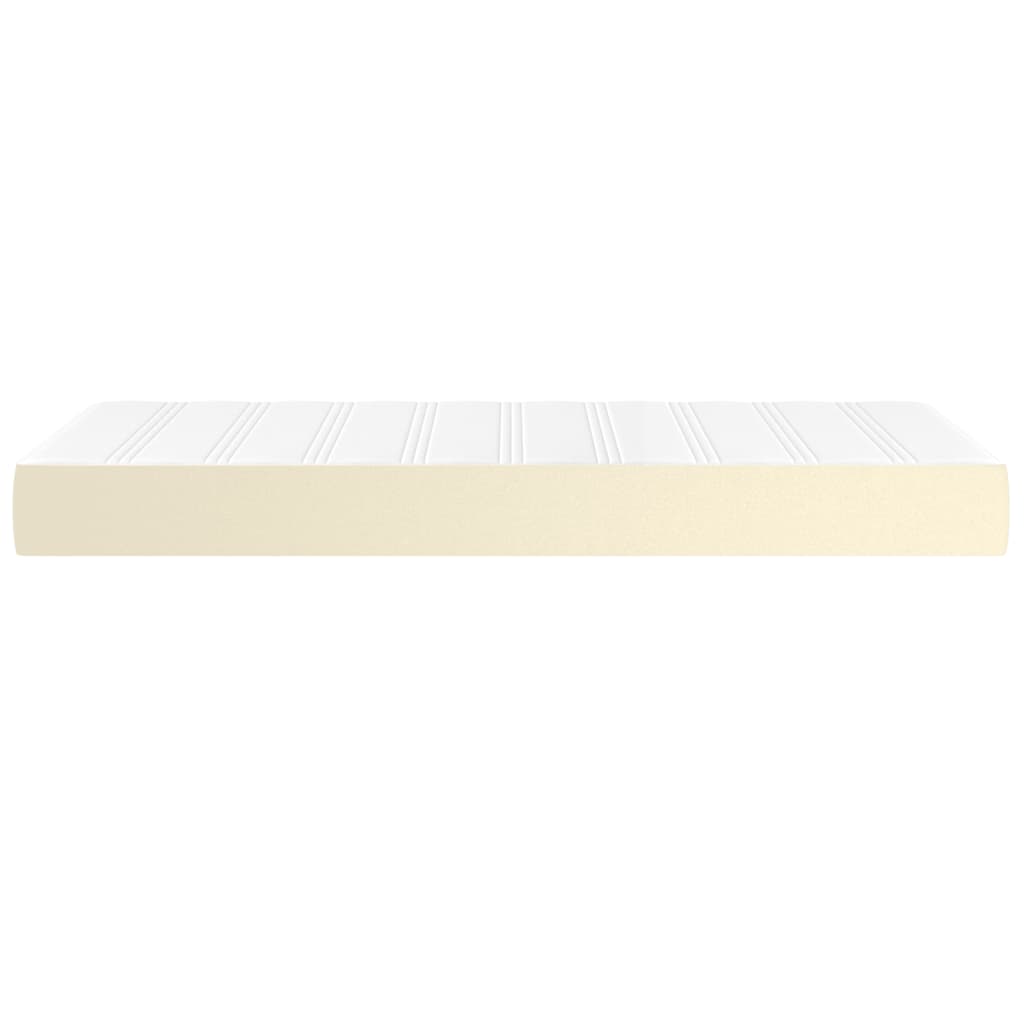 vidaXL Matelas de lit à ressorts ensachés Crème 90x200x20cm Similicuir