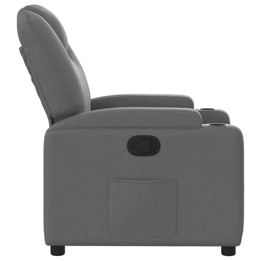 vidaXL Fauteuil inclinable Gris foncé Tissu