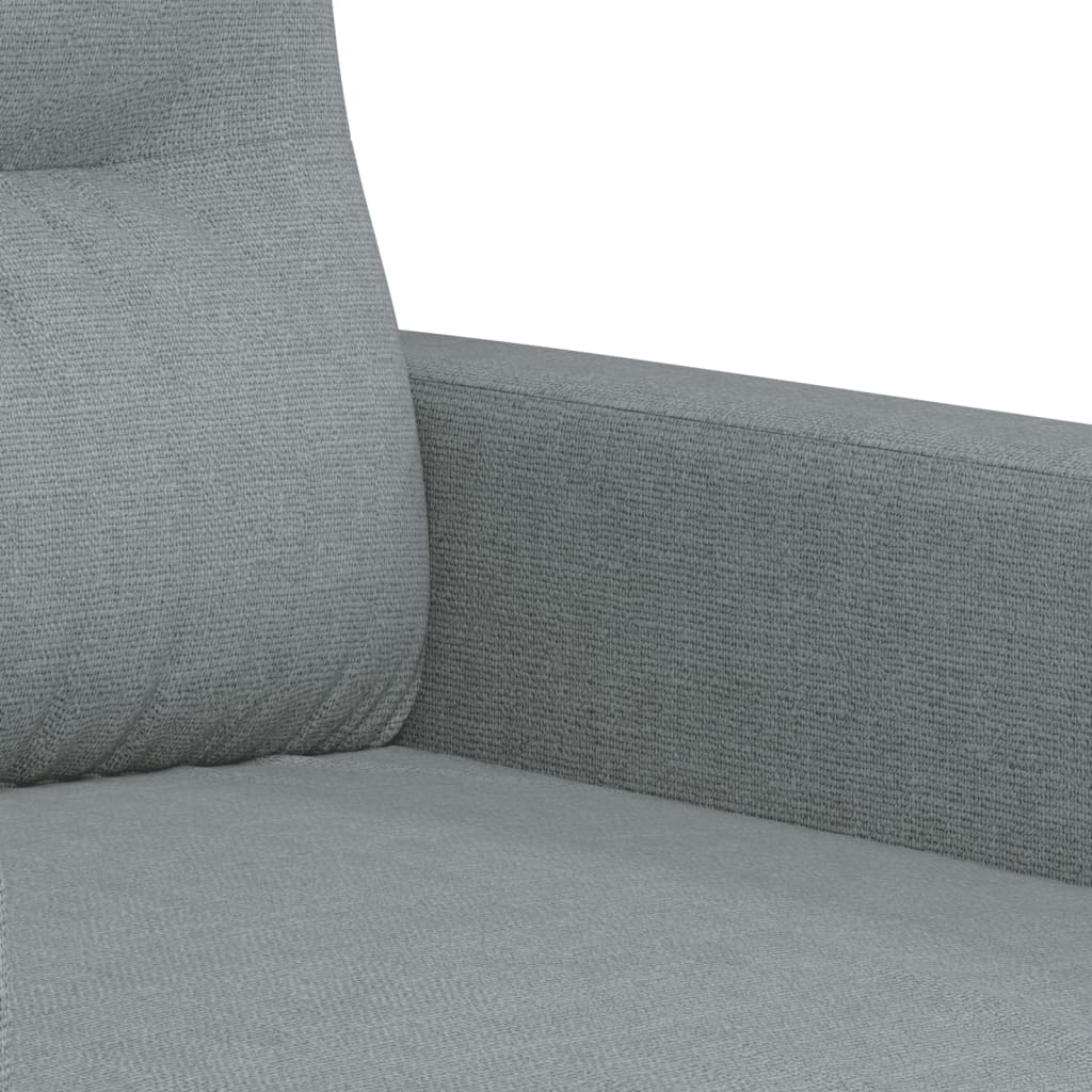 vidaXL Ensemble de canapés 4 pcs avec coussins Gris clair Tissu