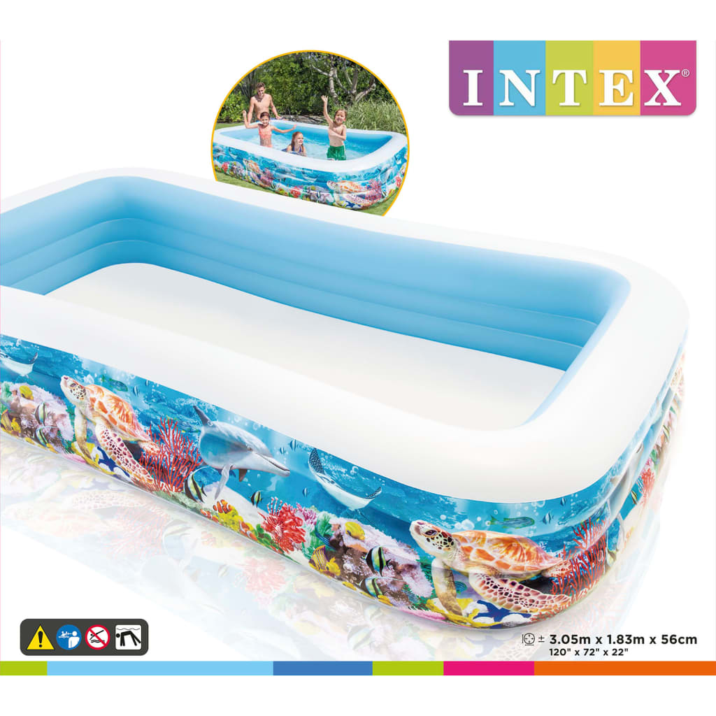 Intex Piscine Swim Center Family 305x183x56 cm Design de vie marine