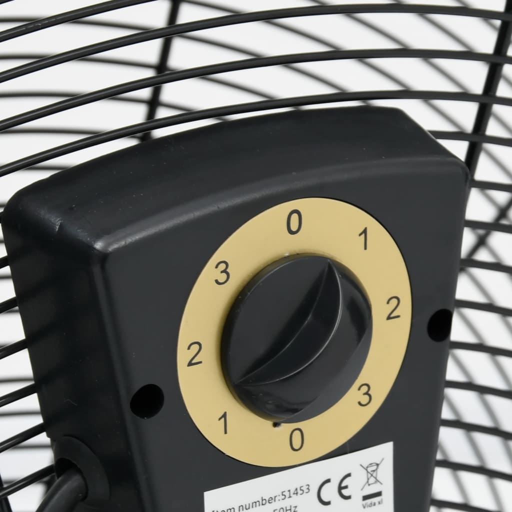 vidaXL Ventilateur à tambour industriel 60 cm 180 W Noir