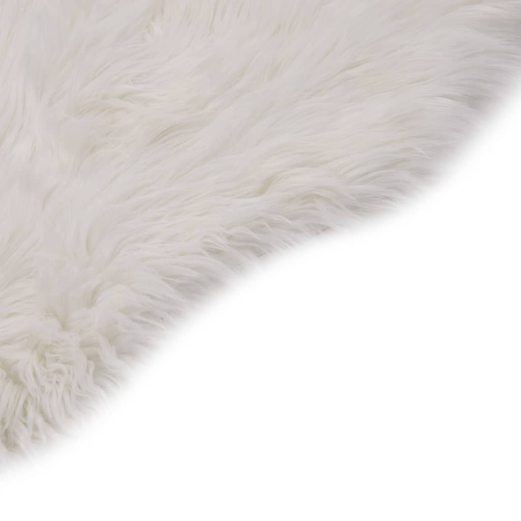 vidaXL Tapis 60 x 90 cm Peau de mouton synthétique Blanc