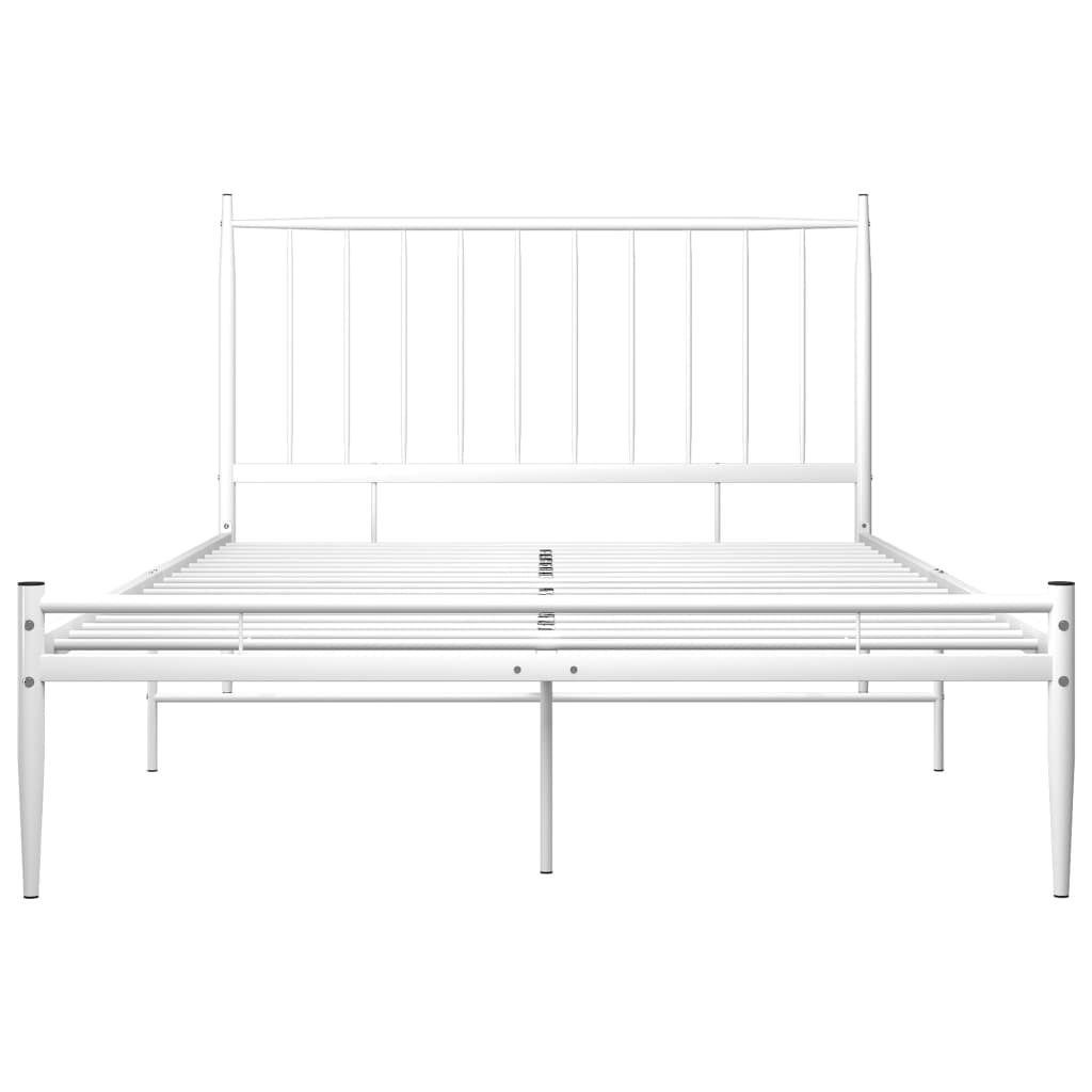 vidaXL Cadre de lit sans matelas blanc métal 120x200 cm