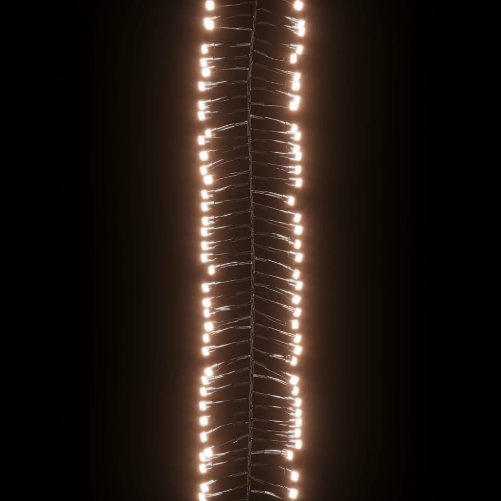 vidaXL Guirlande lumineuse à LED groupées 1000 LED Blanc chaud 11m PVC