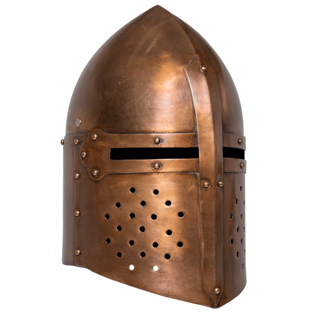 vidaXL Casque de chevalier médiéval antique pour GN Cuivre Acier