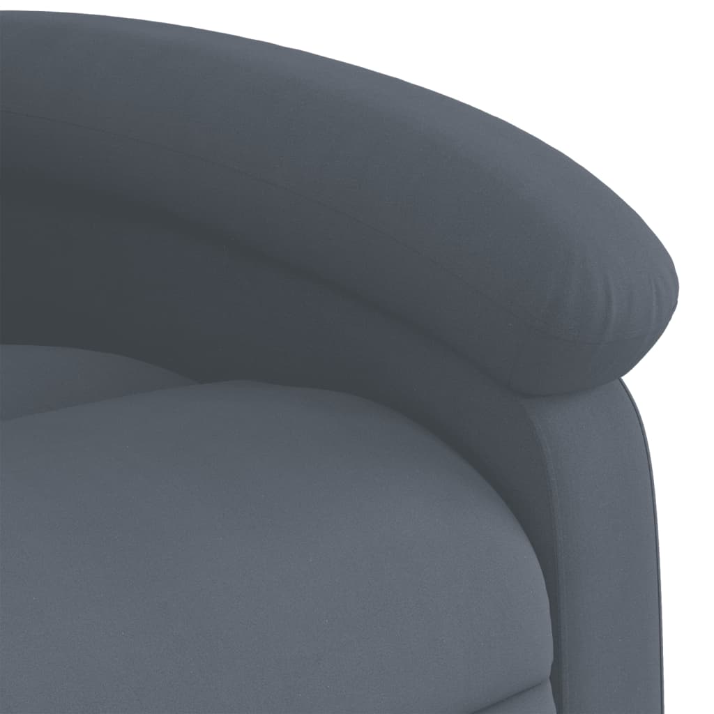 vidaXL Fauteuil inclinable Gris foncé Velours