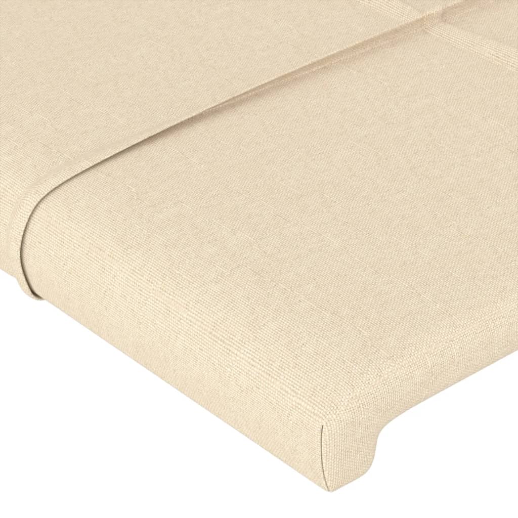 vidaXL Tête de lit à LED Crème 83x16x118/128 cm Tissu