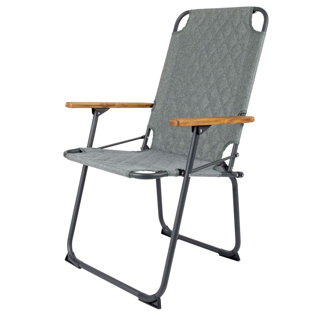 Bo-Camp Chaise de camping pliable Jefferson Vert gris