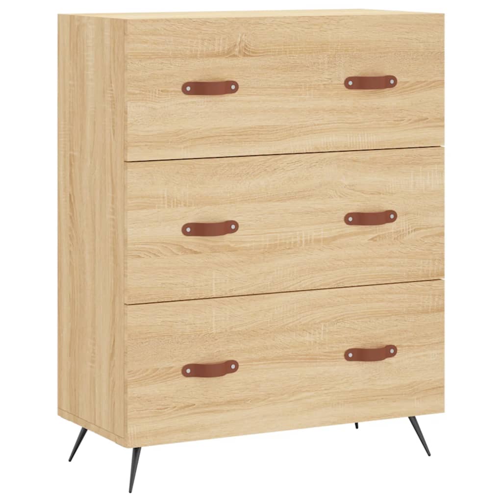 vidaXL Buffet haut Chêne sonoma 69,5x34x180 cm Bois d'ingénierie