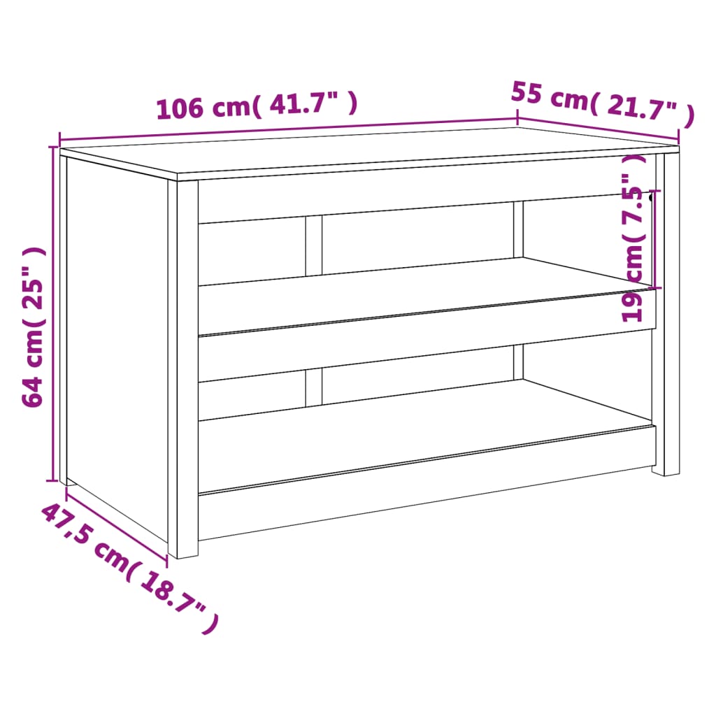 vidaXL Armoire de cuisine d'extérieur 106x55x64 cm bois massif douglas