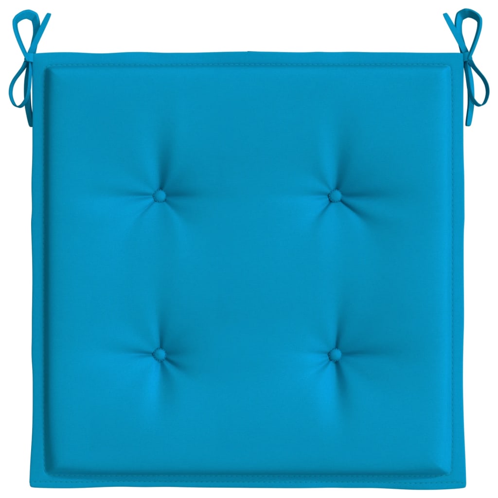 vidaXL Coussins de chaise jardin lot de 6 bleu 40x40x3 cm tissu oxford