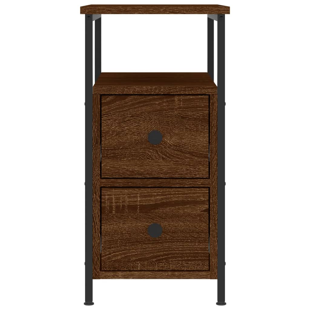 vidaXL Table de chevet chêne marron 30x60x60 cm bois d'ingénierie