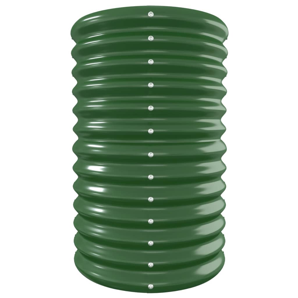 vidaXL Lit surélevé de jardin Acier enduit de poudre 332x40x68 cm Vert