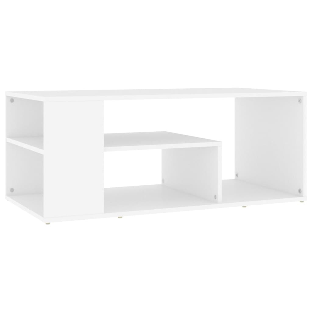 vidaXL Table basse blanc 100x50x40 cm bois d'ingénierie