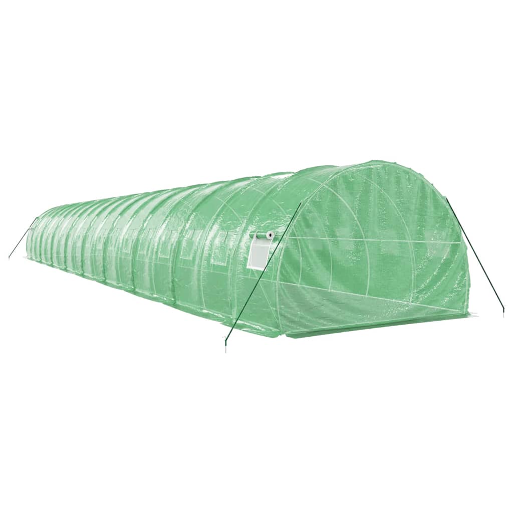 vidaXL Serre avec cadre en acier vert 54 m² 18x3x2 m