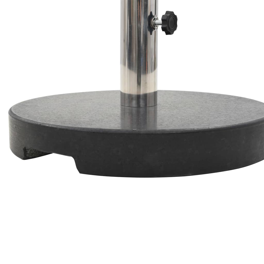 vidaXL Socle de parasol Granite 20 kg Rond Noir
