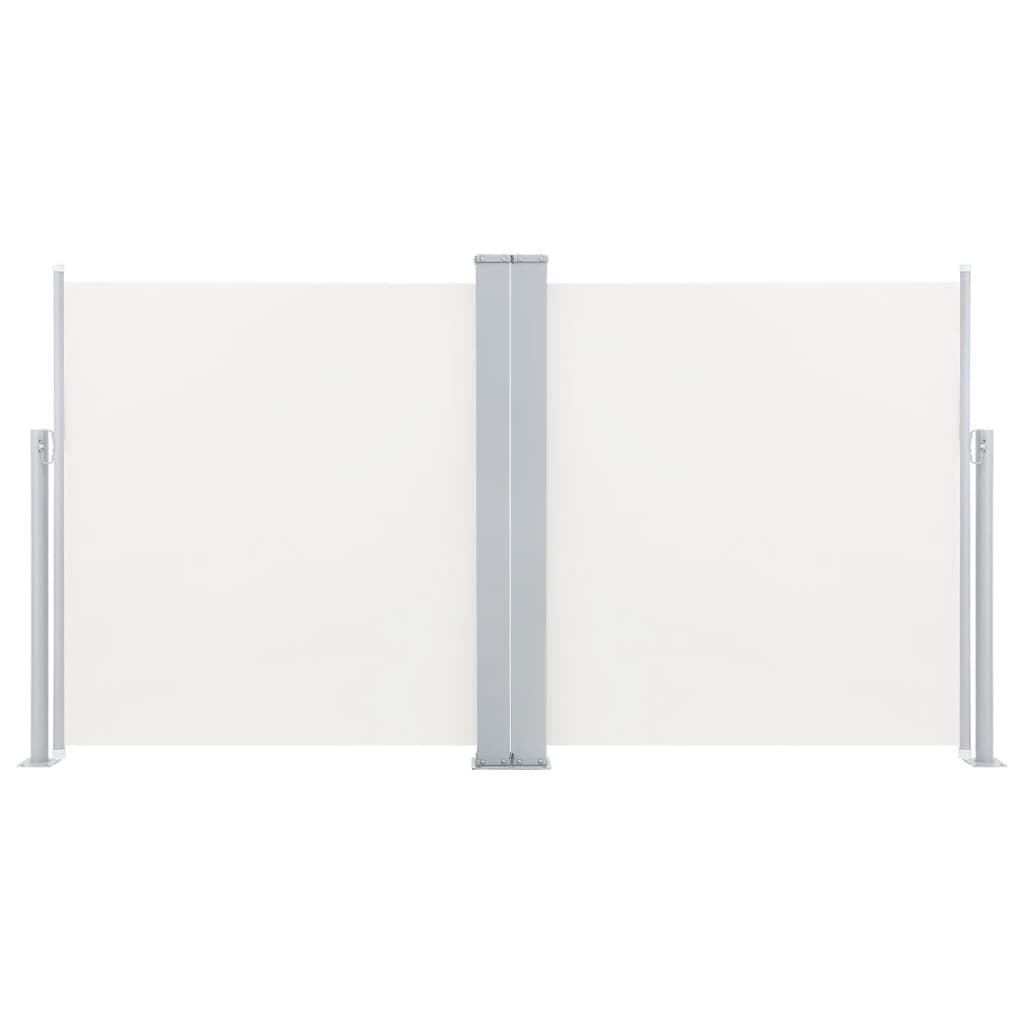 vidaXL Auvent latéral rétractable Crème 117x600 cm