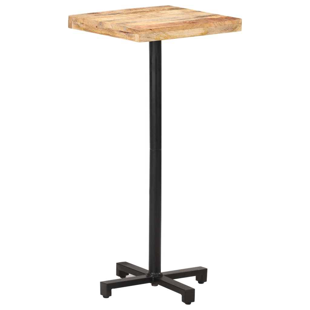 vidaXL Table de bar Carrée 50x50x110 cm Bois de manguier brut