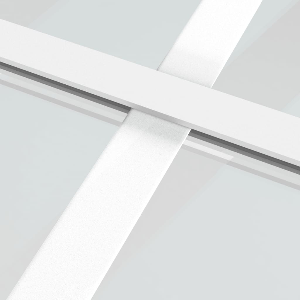 vidaXL Porte intérieure 76x201,5 cm Blanc Verre ESG et aluminium