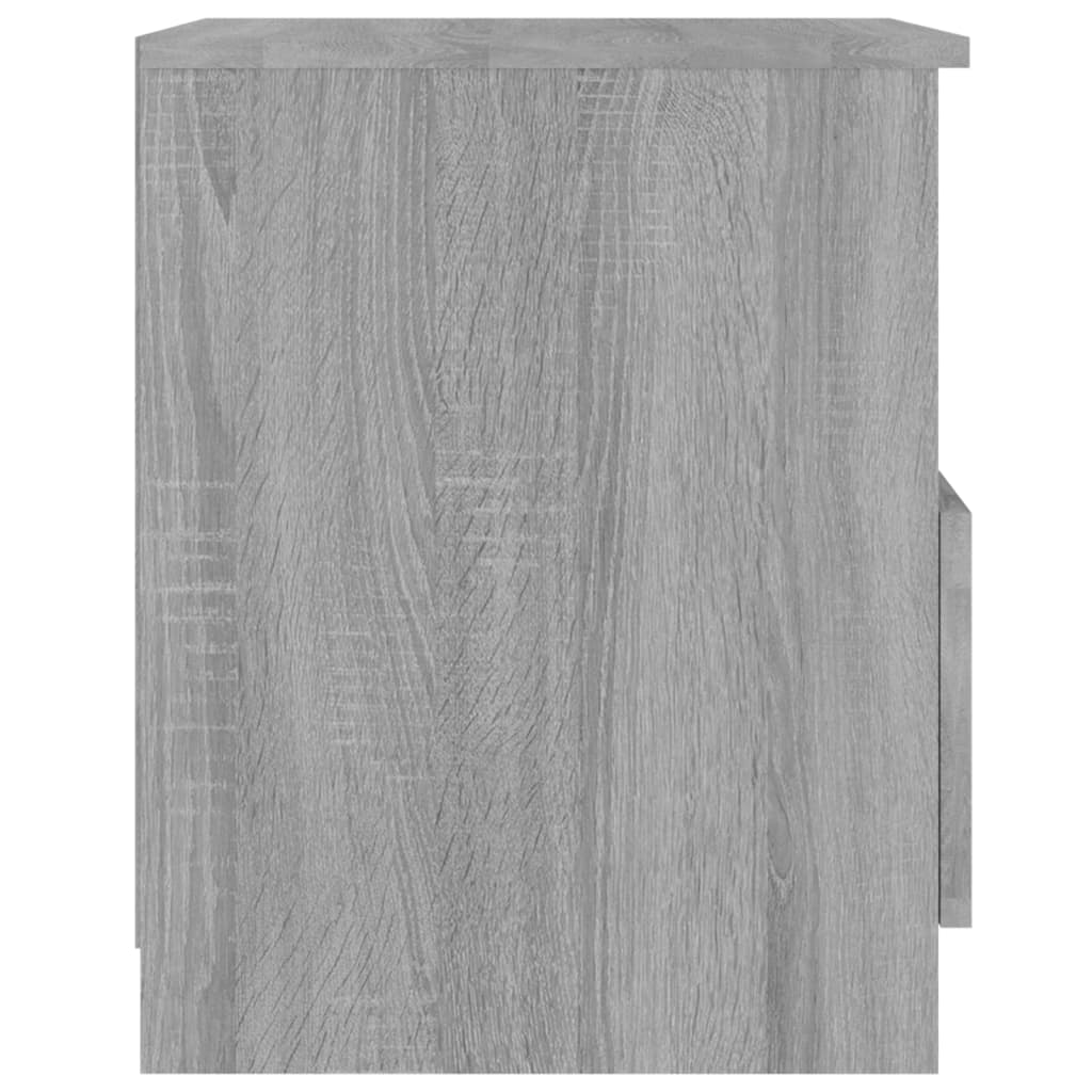 vidaXL Tables de chevet 2 pcs sonoma gris 40x40x50cm bois d'ingénierie