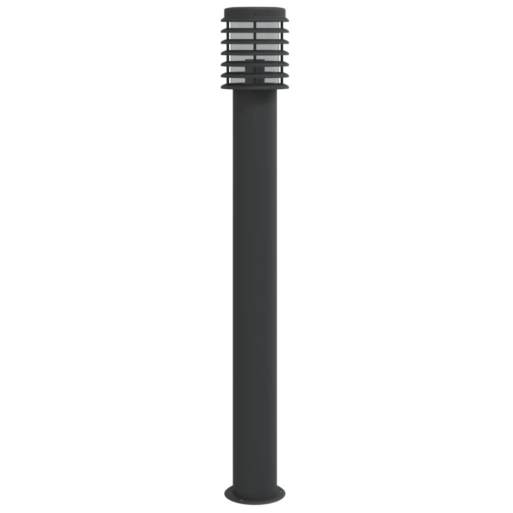 vidaXL Lampadaire d'extérieur noir 110 cm acier inoxydable