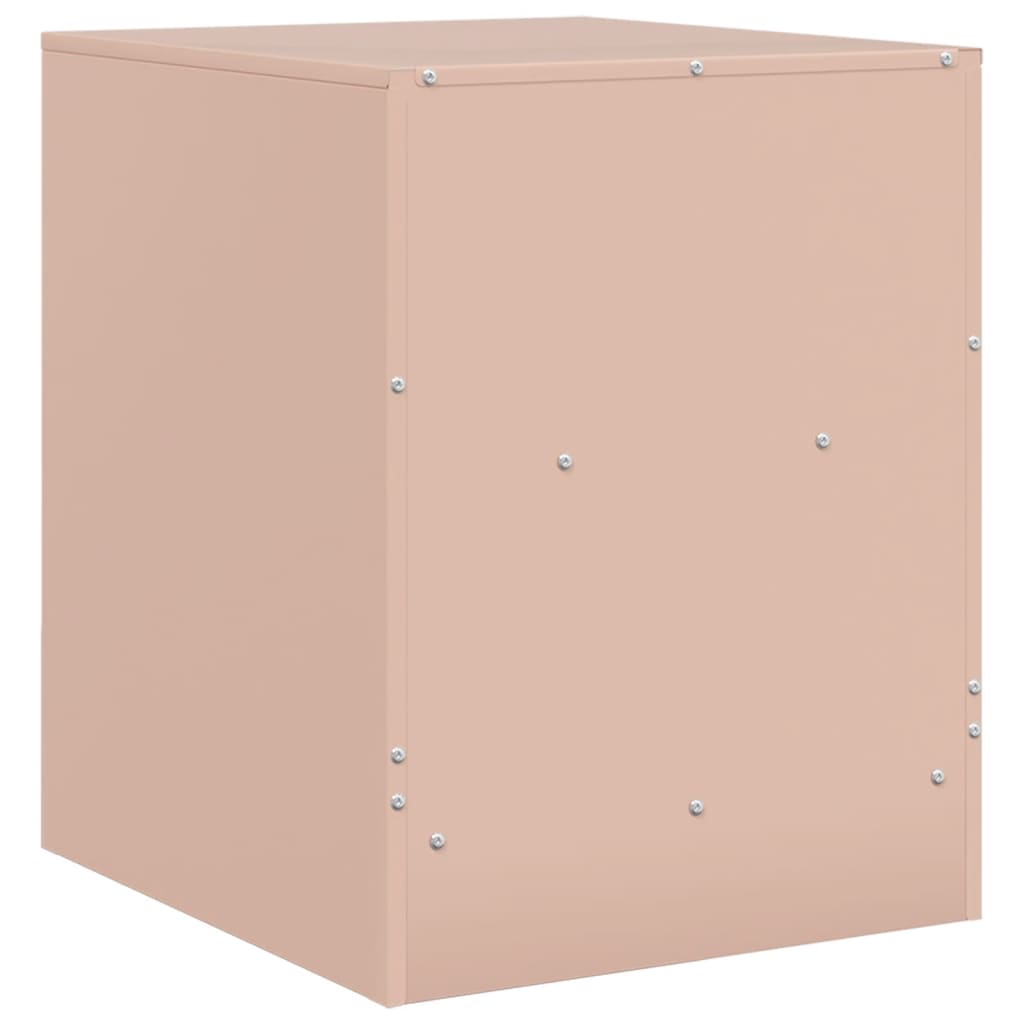 vidaXL Table de chevet rose 34,5x39x44 cm acier