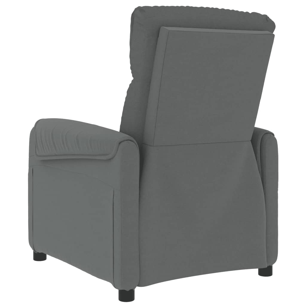 vidaXL Fauteuil de massage inclinable Gris foncé Tissu