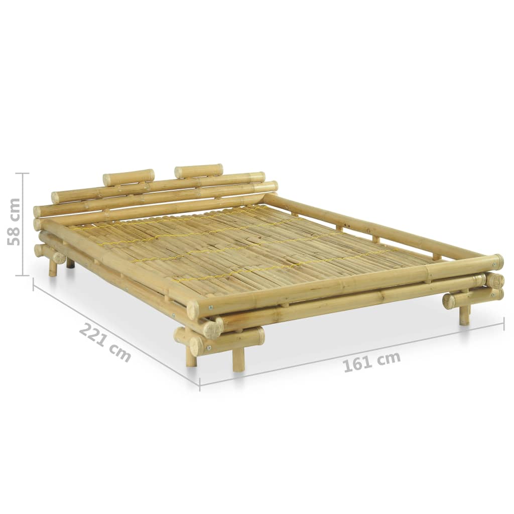 vidaXL Cadre de lit sans matelas bambou 140x200 cm