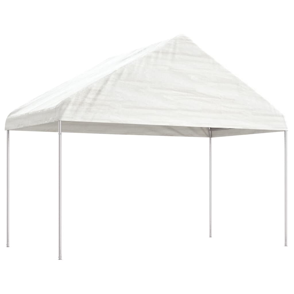 vidaXL Belvédère avec toit blanc 13,38x4,08x3,22 m polyéthylène